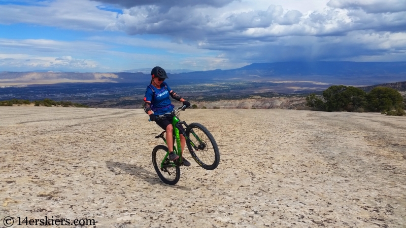 Gina mountain biking the Ribbon Trail near Grand Junction