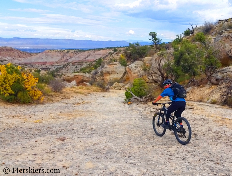 Larry Fontaine mountain biking the Ribbon Trail near Grand Junction.