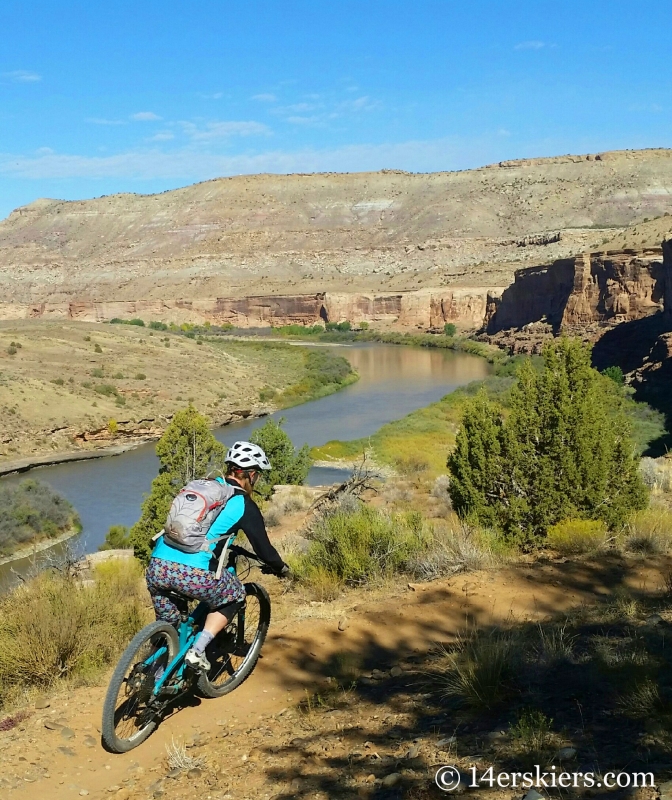 Brittany Konsella mountain biking Horsethief Bench Loop in Fruita.