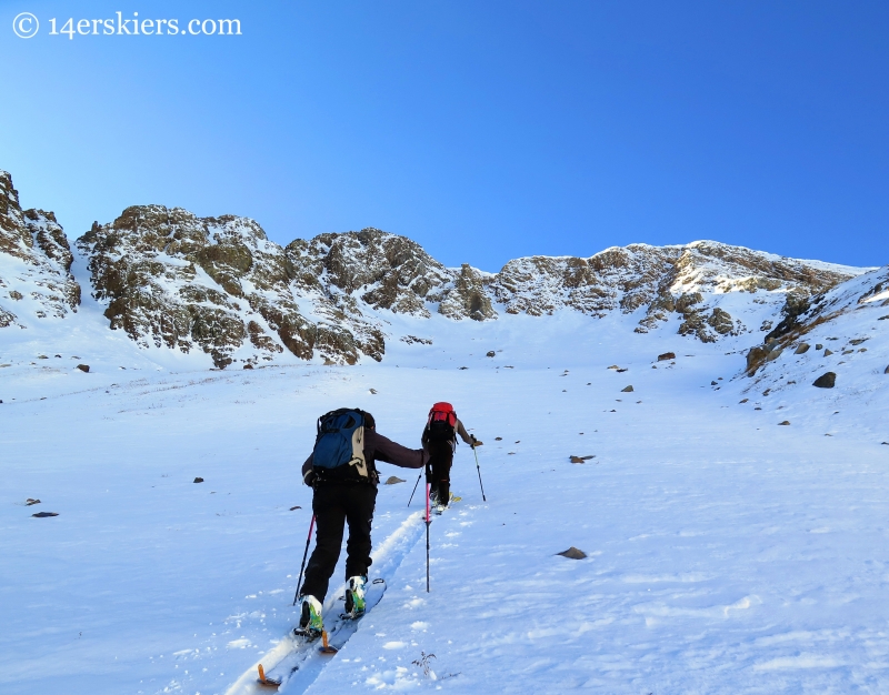 Northeast bowl near Owen, backcountry skiing in Crested Butte