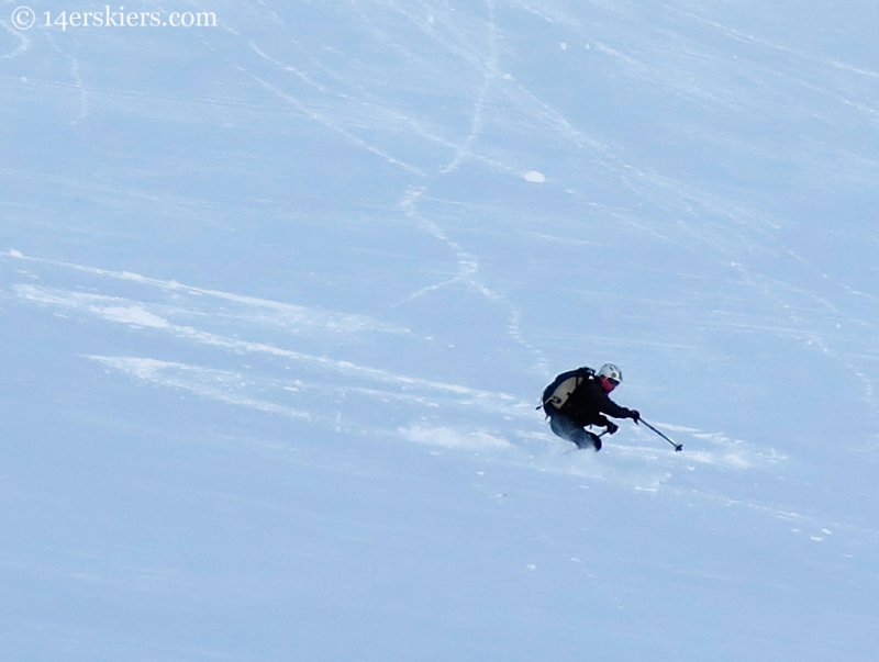 Susan Mol backcountry skiing in Crested Butte