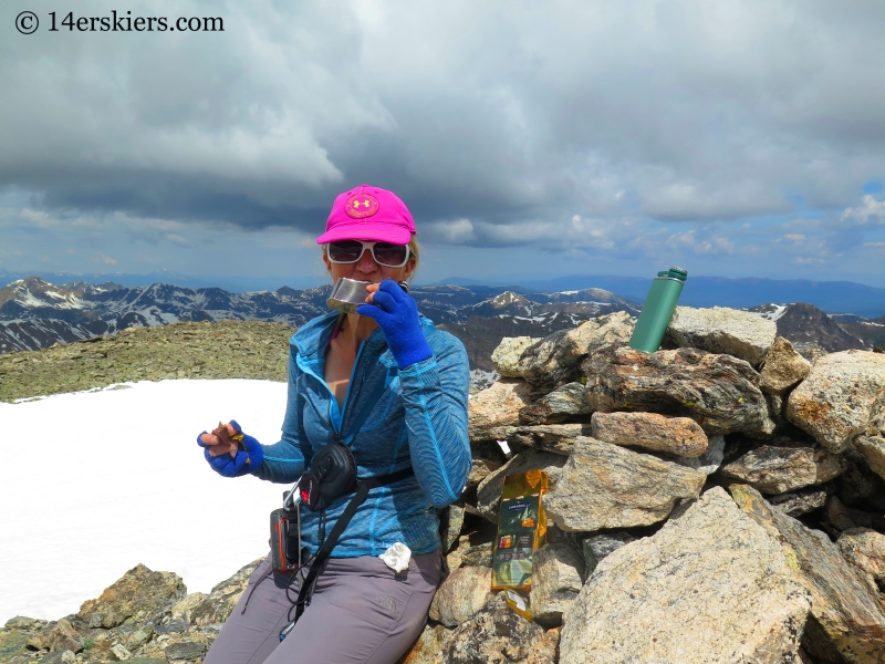 Natalie Moran on the summit of Oklahoma. 