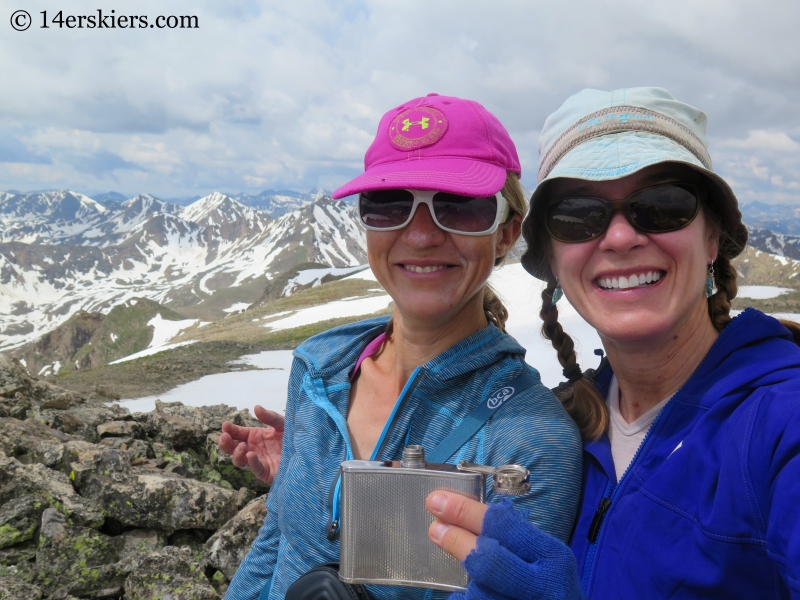 Natalia Moran and Brittany Konsella on the summit of Mount Oklahoma. 