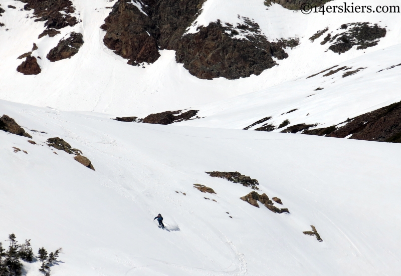 Brittany Konsella skiing corn