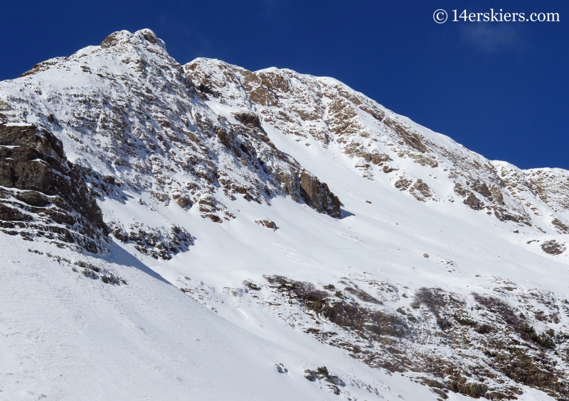 Mount Owen skiing on Halloween near Crested Butte.