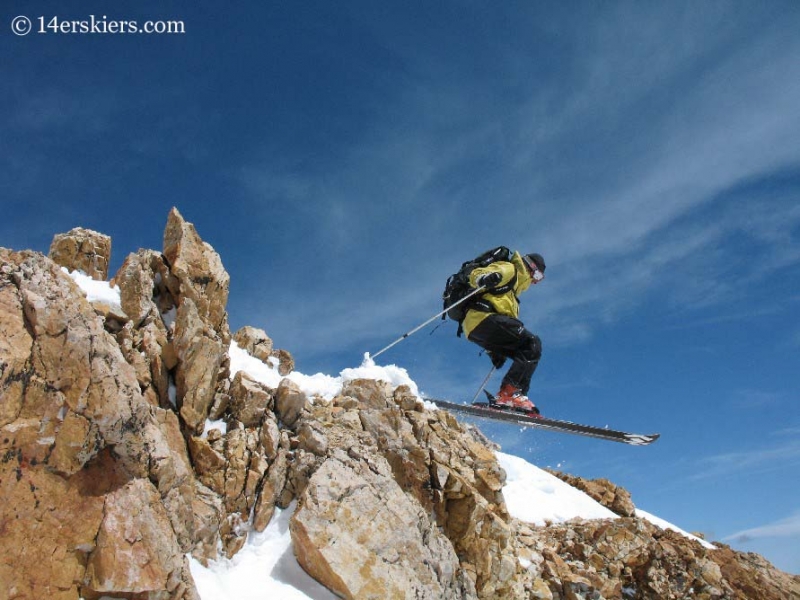 Frank Konsella backcountry skiing on Mount Belford.  