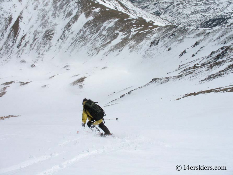 Frank Konsella backcountry skiing on Mount Belford. 