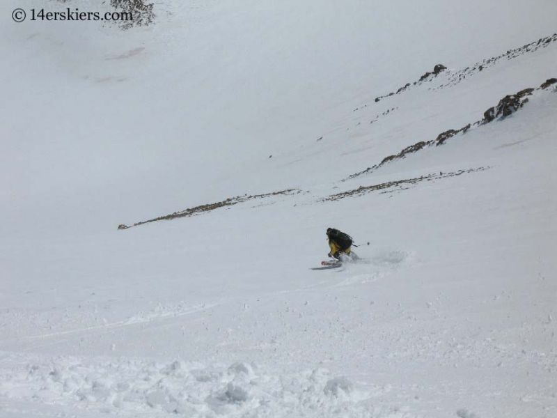Frank Konsella backcountry skiing on Mount Belford. 
