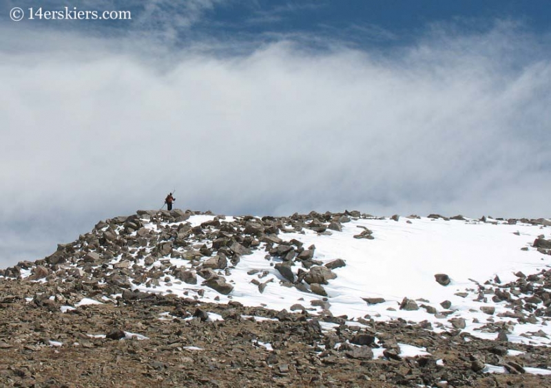 Frank Konsella on the summit of Mount Oxford. 