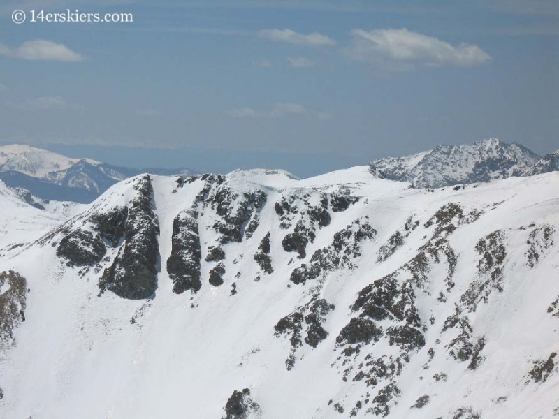 Ski line on Mount Belford. 