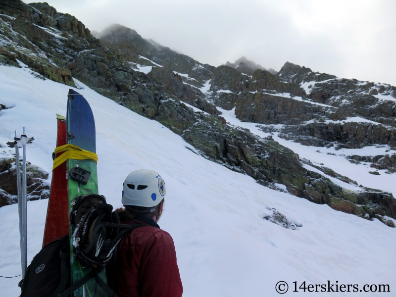 Backcountry skiing Peak C in the Gore Range.