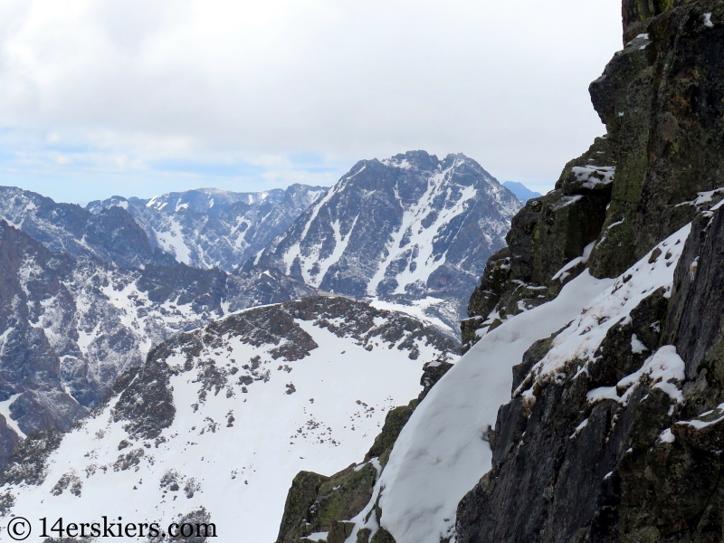 Ski lines in the Gore Range as seen from Peak C.