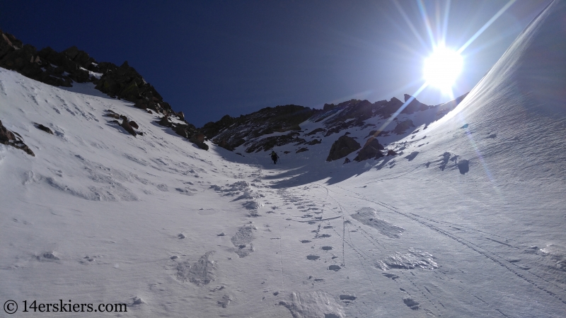 Backcountry skiing West Partner Peak, Peak U.