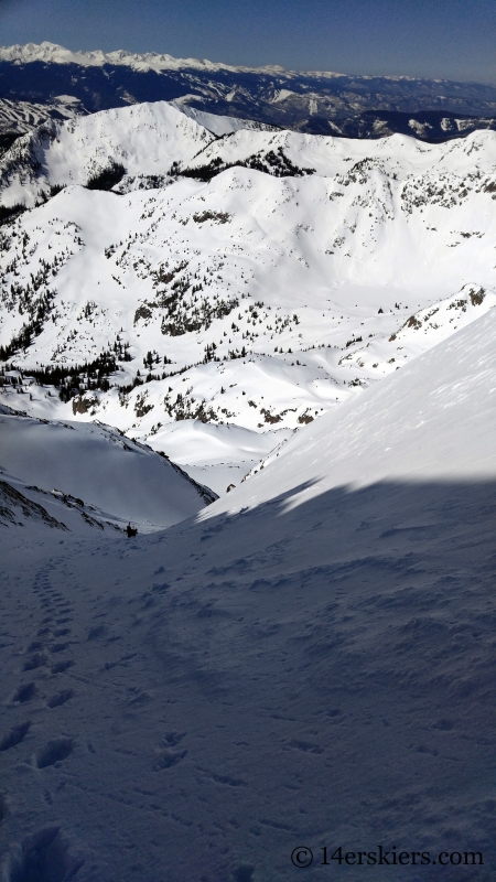 Backcountry skiing West Partner Peak, Peak U.