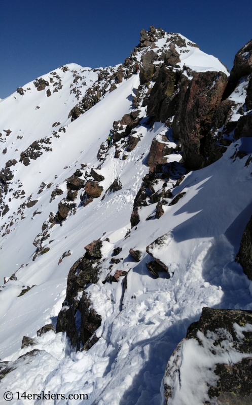 Backcountry skiing West Partner Peak, Peak U. 