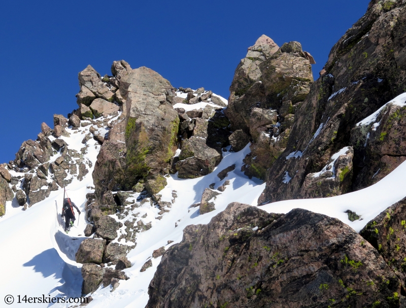 Backcountry skiing West Partner Peak, Peak U.