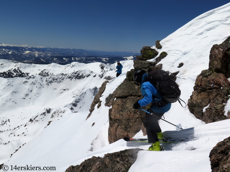 Backcountry skiing West Partner Peak, Peak U. 