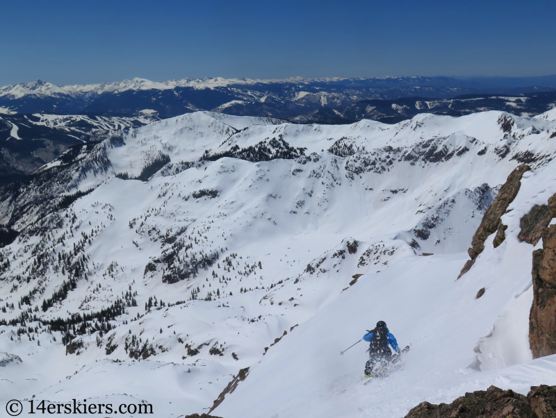 Backcountry skiing West Partner Peak, Peak U.