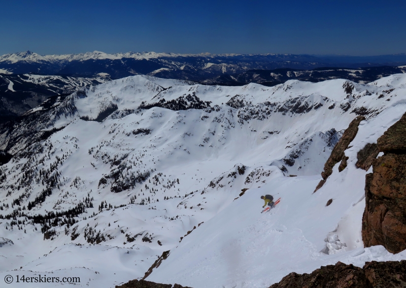 Backcountry skiing West Partner Peak, Peak U.