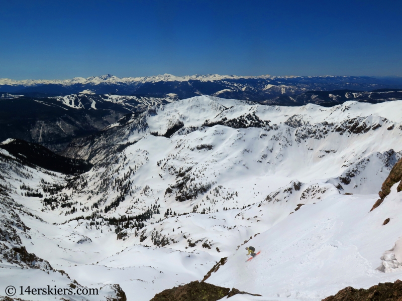 Backcountry skiing West Partner Peak, Peak U.