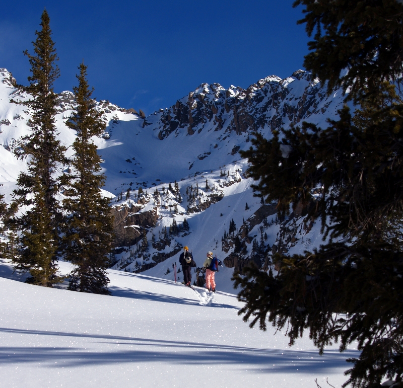 Backcountry skiing East Partner Peak, Peak V