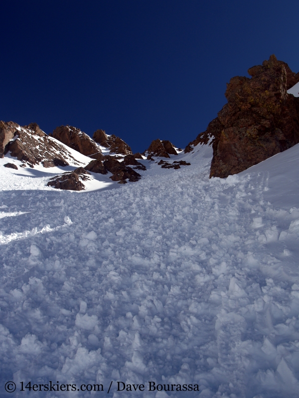 Backcountry skiing East Partner Peak (Peak V) in the Gore Range.