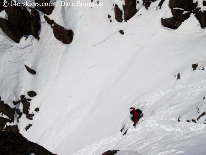 Backcountry skiing East Partner Peak (Peak V) in the Gore Range.