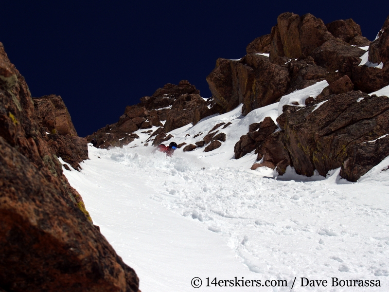 Backcountry skiing East Partner Peak (Peak V) in the Gore Range.