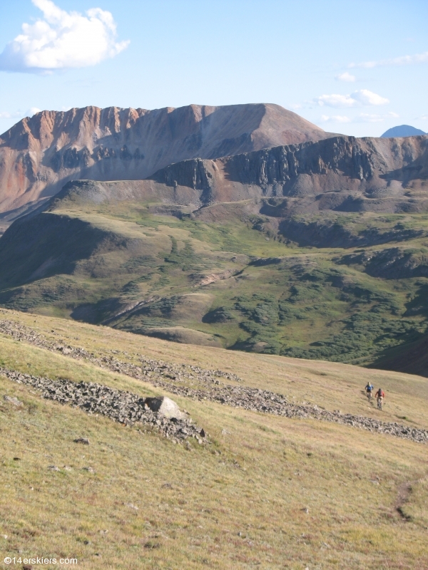 Mountain biking Cataract Ridge Trail, part of the Colorado Trail in the San Juans.