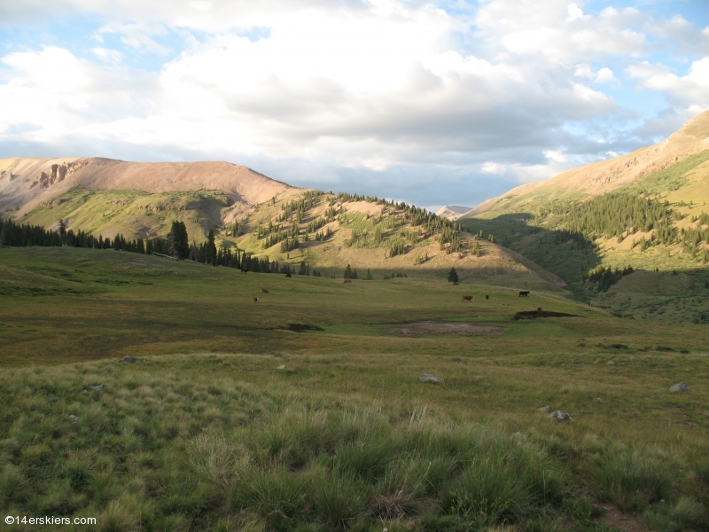 Mountain biking Cataract Ridge Trail, part of the Colorado Trail in the San Juans.