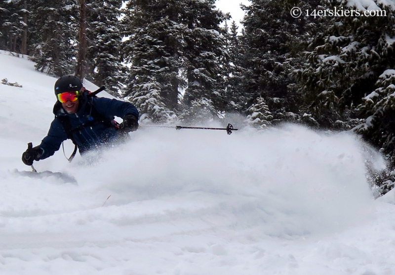 Ben McShan powder skiing in the Crested Butte backcountry