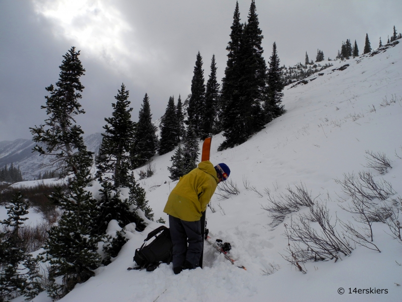 Backcountry skiing in November in Crested Butte.