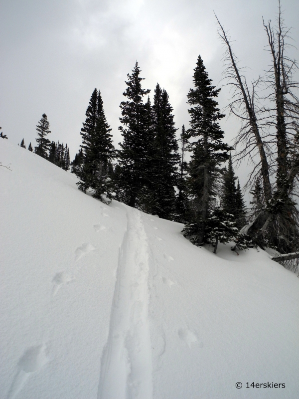 Backcountry skiing in November in Crested Butte.