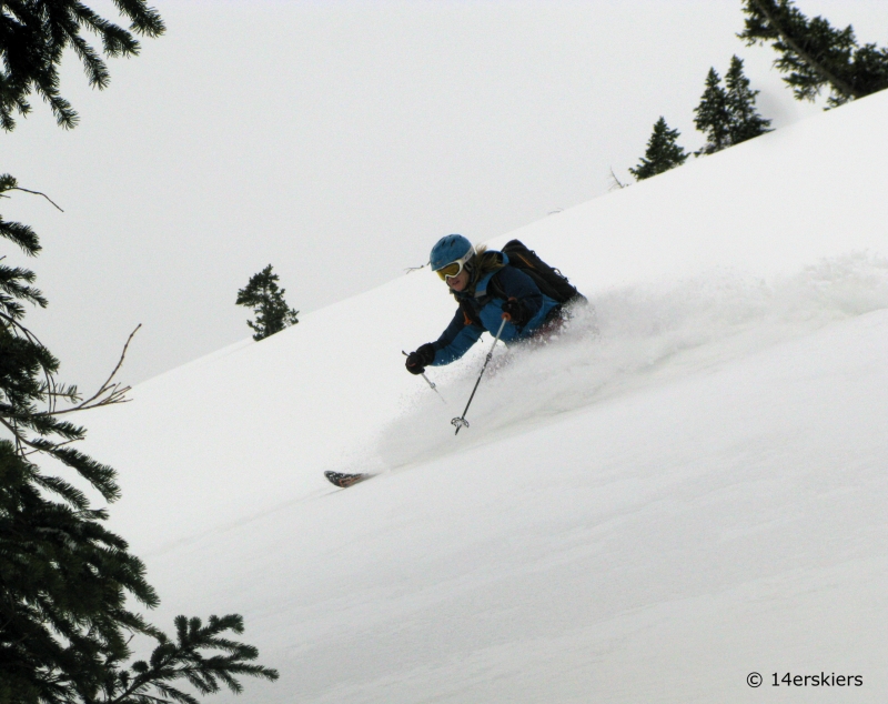 Backcountry skiing in November in Crested Butte.