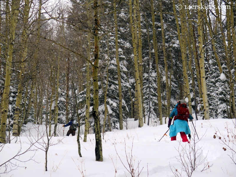 Breaking trail on Mount Emmons in the Crested Butte backcountry