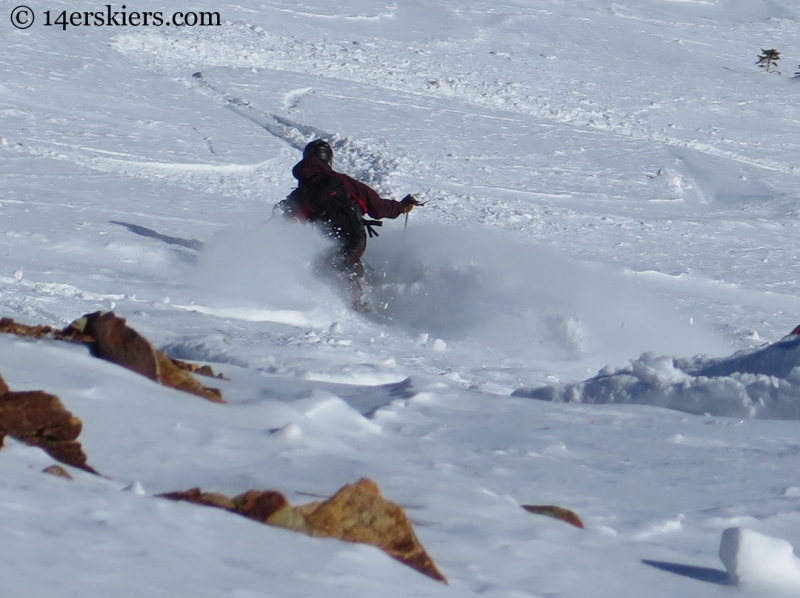 Mark Robbins backcountry skiing Red Lady bowl in Crested Butte