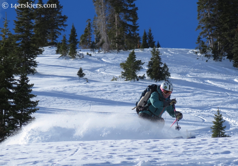 Susan Mol backcountry skiing in Crested Butte