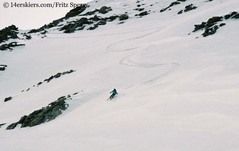 Brittany Konsella skiing Mount Princeton