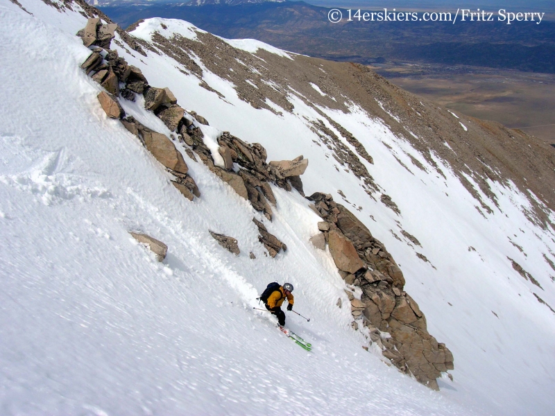 Fritz Sperry skiing Mount Princeton