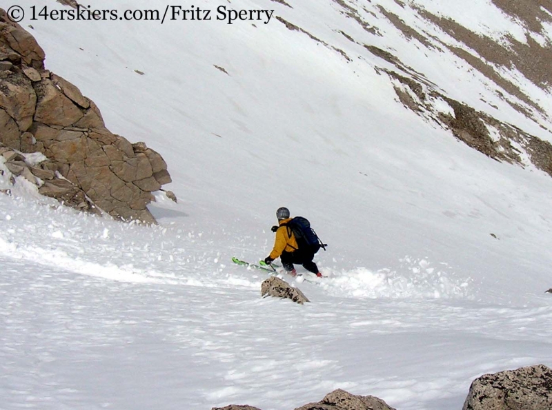Fritz Sperry skiing Mount Princeton