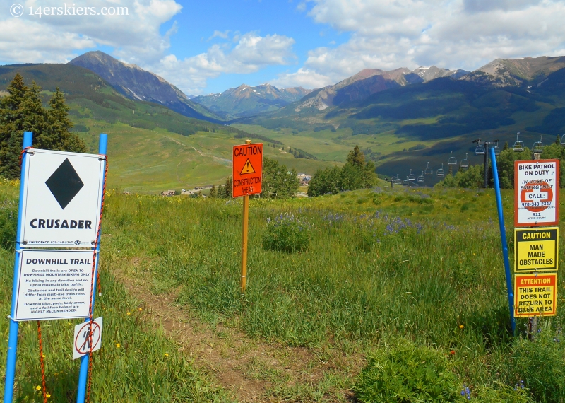 Beginning of Crusader at Crested Butte Mountain Resort