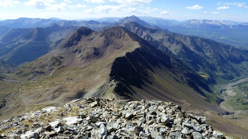 Hiking Purple and Augusta Peaks near Crested Butte, CO.