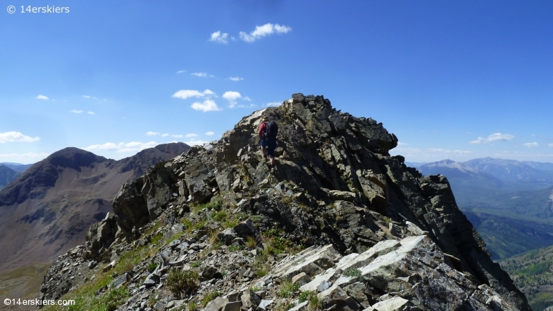 Hiking Purple and Augusta Peaks near Crested Butte, CO.