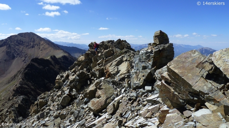 Hiking Purple and Augusta Peaks near Crested Butte, CO.