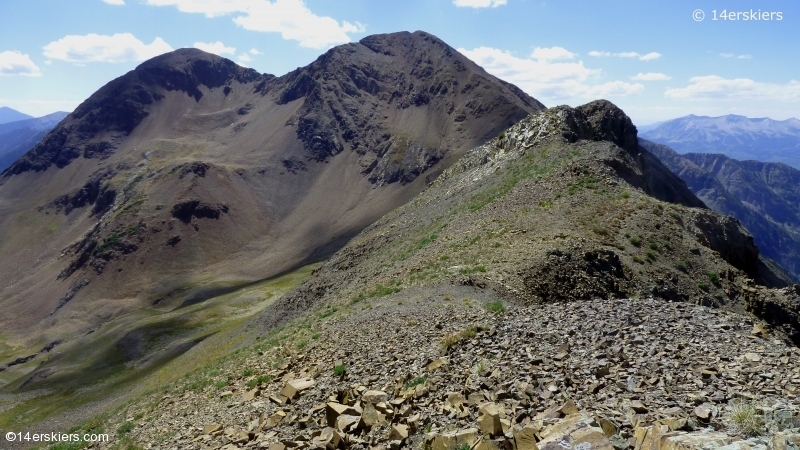 Hiking Purple and Augusta Peaks near Crested Butte, CO.