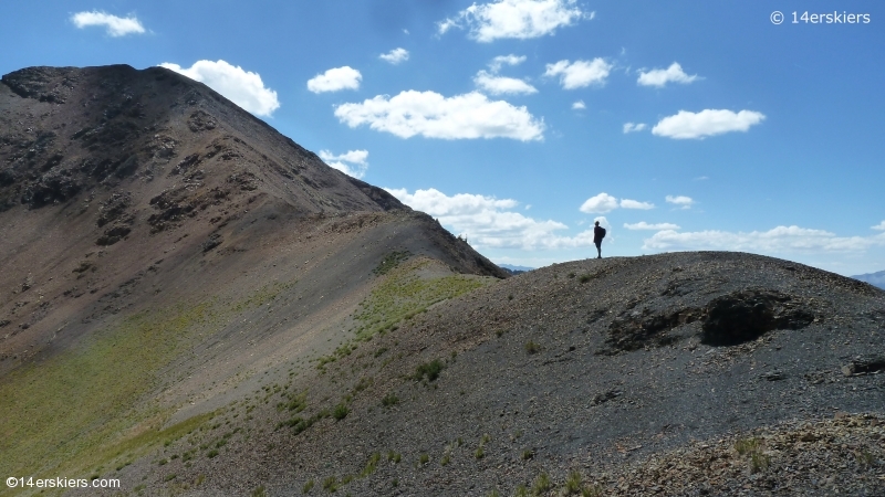 Hiking Purple and Augusta Peaks near Crested Butte, CO.