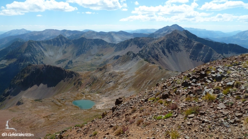 Hiking Purple and Augusta Peaks near Crested Butte, CO.