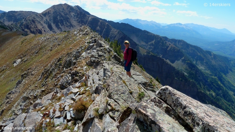 Hiking Purple and Augusta Peaks near Crested Butte, CO.