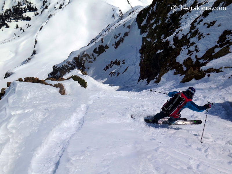 Brittany Konsella backcountry skiing in Crsted Butte. 