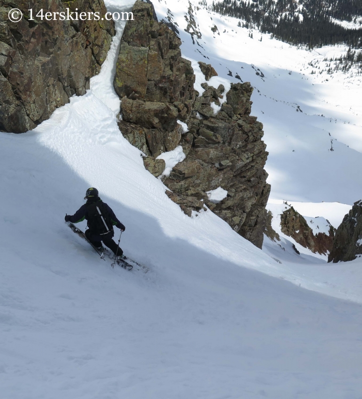 Susan Mol backcountry skiing in Crested Butte. 